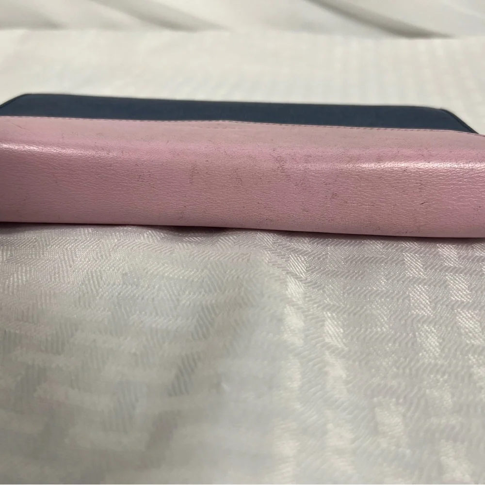 Fendi Pink & Blue Leather Envelope Continental Wallet